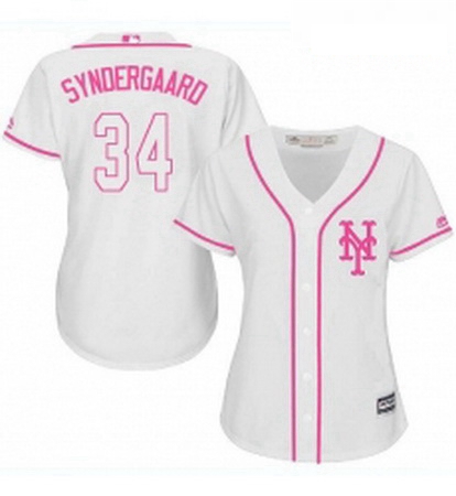 Womens Majestic New York Mets 34 Noah Syndergaard Replica White 