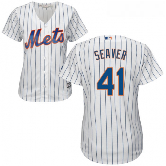 Womens Majestic New York Mets 41 Tom Seaver Authentic White Home