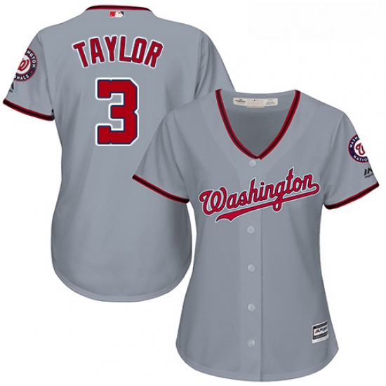 Womens Majestic Washington Nationals 3 Michael Taylor Authentic 