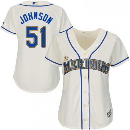 Womens Majestic Seattle Mariners 51 Randy Johnson Authentic Crea