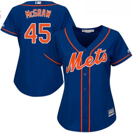 Womens Majestic New York Mets 45 Tug McGraw Authentic Royal Blue
