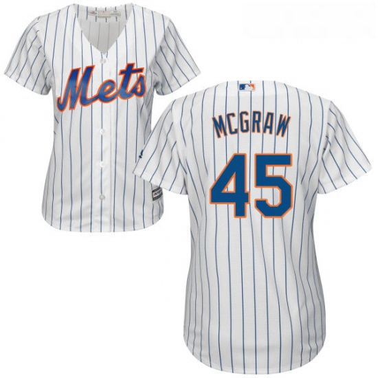 Womens Majestic New York Mets 45 Tug McGraw Replica White Home C