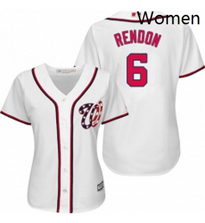 Womens Majestic Washington Nationals 6 Anthony Rendon Replica Wh