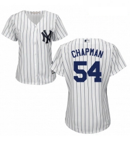 Womens Majestic New York Yankees 54 Aroldis Chapman Authentic Wh