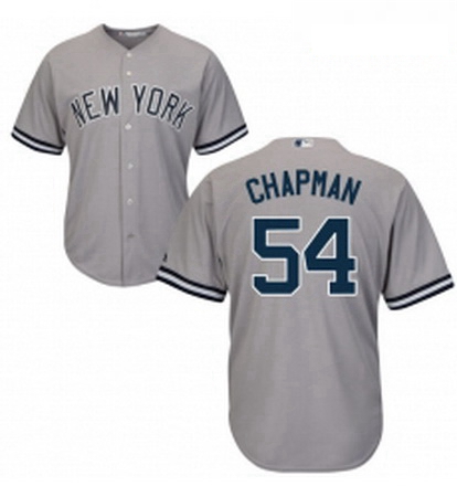 Womens Majestic New York Yankees 54 Aroldis Chapman Replica Grey
