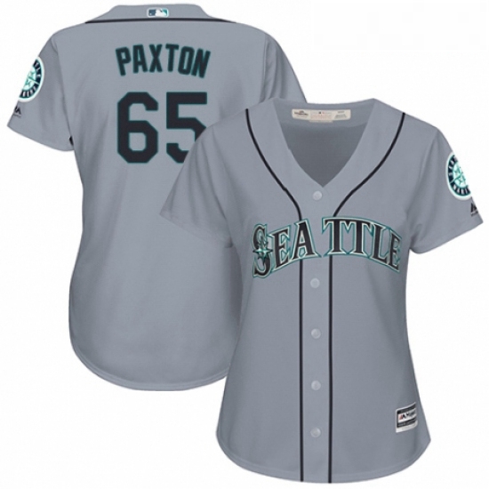 Womens Majestic Seattle Mariners 65 James Paxton Authentic Grey Road Cool Base MLB Jersey