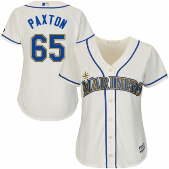 Womens Majestic Seattle Mariners 65 James Paxton Replica Cream Alternate Cool Base MLB Jersey