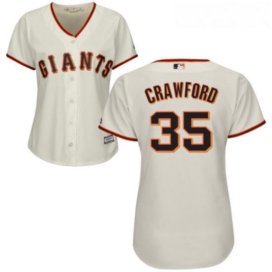 Womens Majestic San Francisco Giants 35 Brandon Crawford Replica