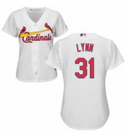 Womens Majestic St Louis Cardinals 31 Lance Lynn Replica White H