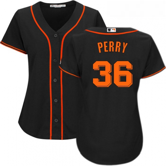 Womens Majestic San Francisco Giants 36 Gaylord Perry Replica Bl