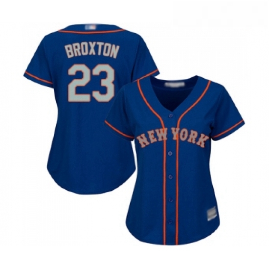 Womens New York Mets 23 Keon Broxton Authentic Royal Blue Altern
