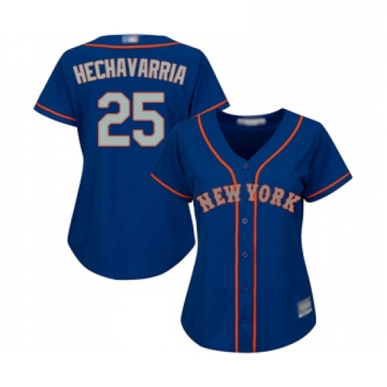 Womens New York Mets 25 Adeiny Hechavarria Authentic Royal Blue Alternate Road Cool Base Baseball Je