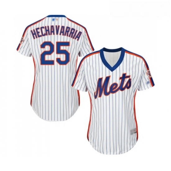 Womens New York Mets 25 Adeiny Hechavarria Authentic White Alter