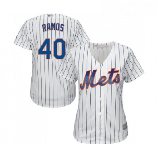 Womens New York Mets 40 Wilson Ramos Authentic White Home Cool B