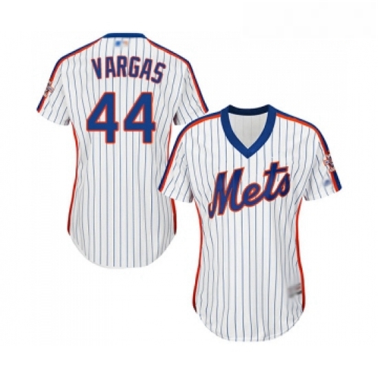 Womens New York Mets 44 Jason Vargas Authentic White Alternate Cool Base Baseball Jersey