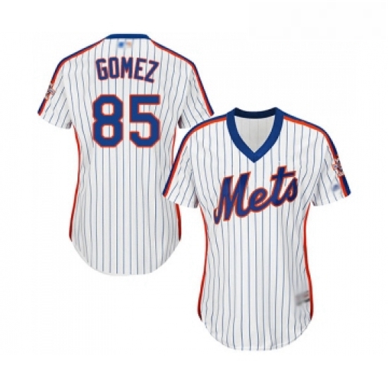 Womens New York Mets 85 Carlos Gomez Authentic White Alternate Cool Base Baseball Jersey