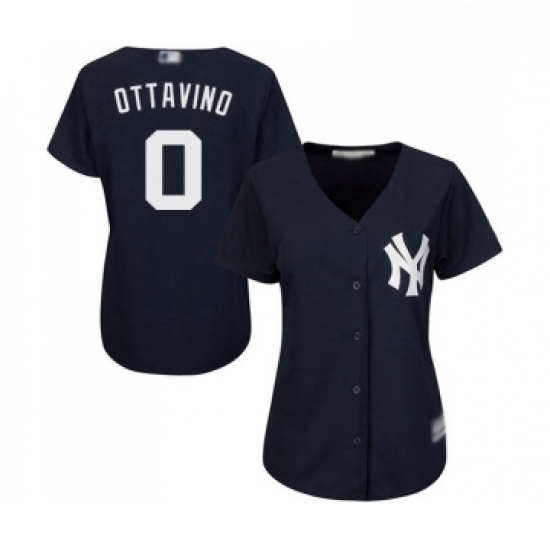 Womens New York Yankees 0 Adam Ottavino Authentic Navy Blue Alternate Baseball Jersey