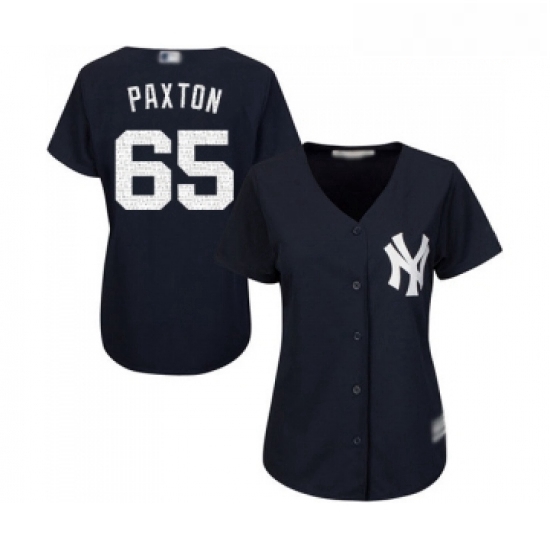 Womens New York Yankees 65 James Paxton Authentic Navy Blue Alternate Baseball Jersey