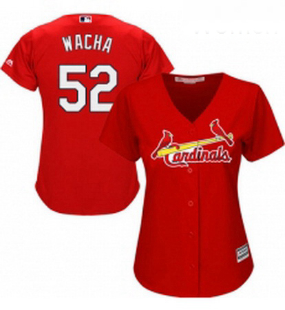 Womens Majestic St Louis Cardinals 52 Michael Wacha Authentic Red Alternate Cool Base MLB Jersey