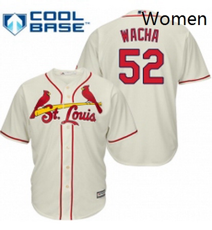 Womens Majestic St Louis Cardinals 52 Michael Wacha Replica Cream Alternate MLB Jersey