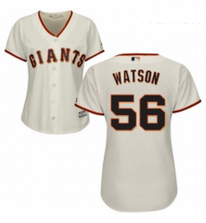 Womens Majestic San Francisco Giants 56 Tony Watson Authentic Cream Home Cool Base MLB Jersey