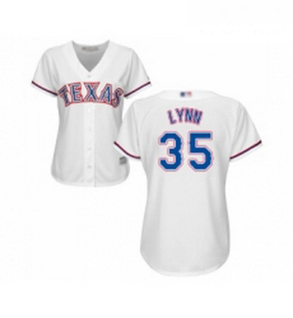 Womens Texas Rangers 35 Lance Lynn Replica White Home Cool Base Baseball Jersey