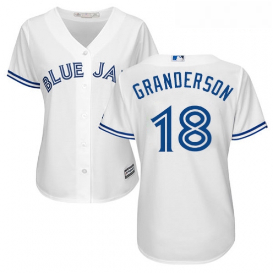 Womens Majestic Toronto Blue Jays 18 Curtis Granderson Authentic White Home MLB Jersey