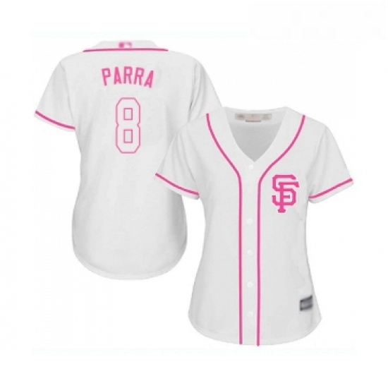 Womens San Francisco Giants 8 Gerardo Parra Replica White Fashion Cool Base Baseball Jersey