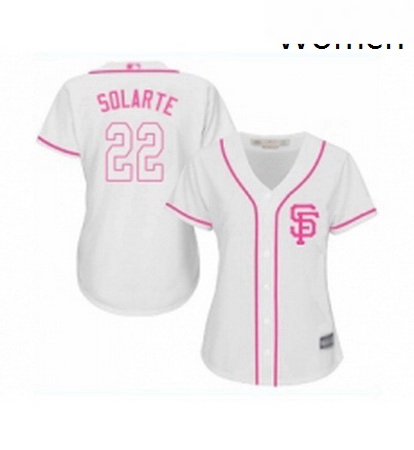 Womens San Francisco Giants 22 Yangervis Solarte Replica White Fashion Cool Base Baseball Jersey