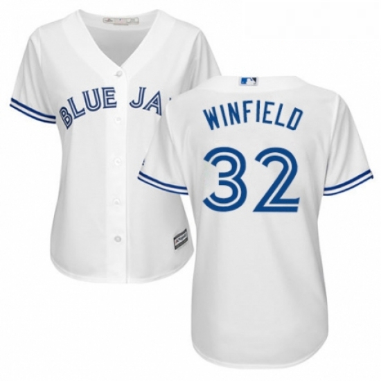 Womens Majestic Toronto Blue Jays 32 Dave Winfield Authentic White Home MLB Jersey