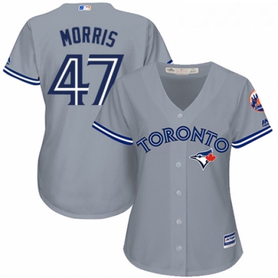 Womens Majestic Toronto Blue Jays 47 Jack Morris Authentic Grey Road MLB Jersey