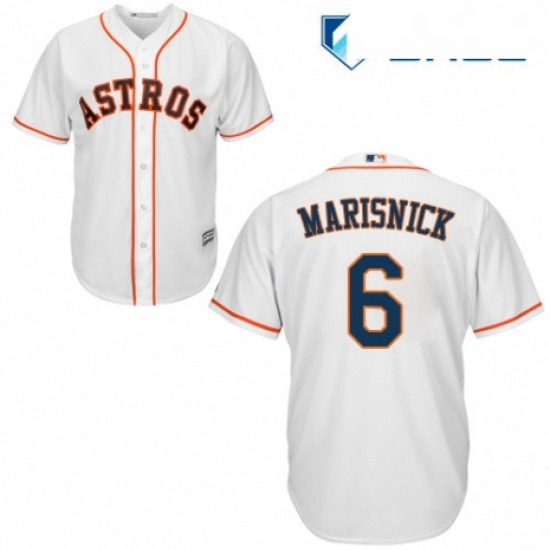 Youth Majestic Houston Astros 6 Jake Marisnick Authentic White Home Cool Base MLB Jersey