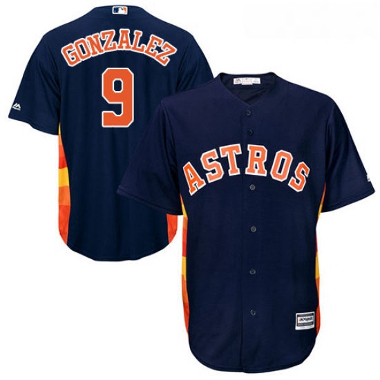 Youth Majestic Houston Astros 9 Marwin Gonzalez Authentic Navy Blue Alternate Cool Base MLB Jersey