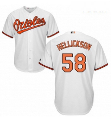 Youth Majestic Baltimore Orioles 58 Jeremy Hellickson Authentic White Home Cool Base MLB Jersey