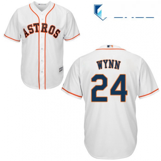 Youth Majestic Houston Astros 24 Jimmy Wynn Authentic White Home Cool Base MLB Jersey