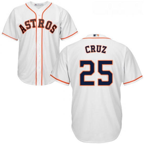 Youth Majestic Houston Astros 25 Jose Cruz Replica White Home Cool Base MLB Jersey