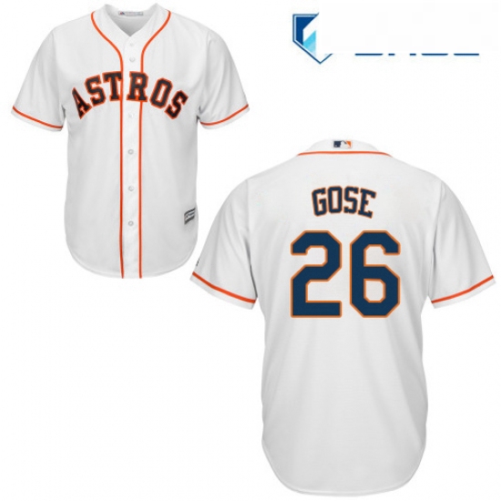 Youth Majestic Houston Astros 26 Anthony Gose Authentic White Home Cool Base MLB Jersey