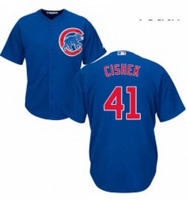 Youth Majestic Chicago Cubs 41 Steve Cishek Authentic Royal Blue Alternate Cool Base MLB Jersey