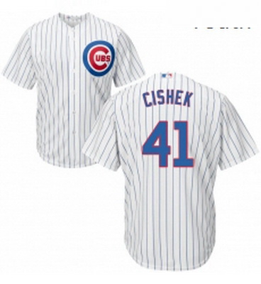 Youth Majestic Chicago Cubs 41 Steve Cishek Authentic White Home Cool Base MLB Jersey