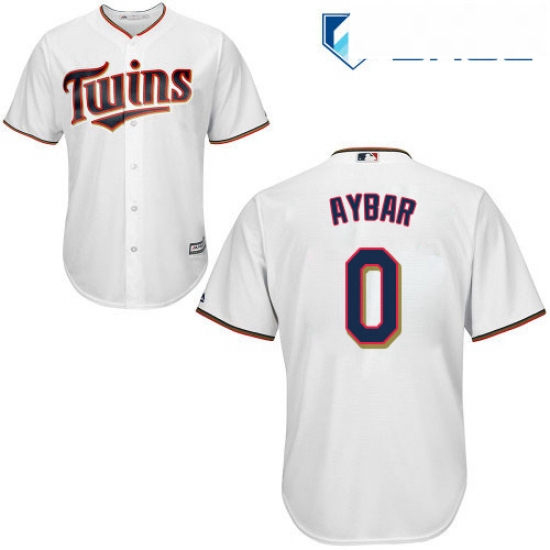 Youth Majestic Minnesota Twins 0 Erick Aybar Replica White Home Cool Base MLB Jersey