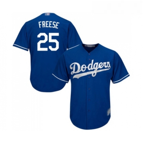 Youth Los Angeles Dodgers 25 David Freese Authentic Royal Blue Alternate Cool Base Baseball Jersey