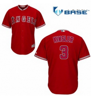 Youth Majestic Los Angeles Angels of Anaheim 3 Ian Kinsler Authentic Red Alternate Cool Base MLB Jer