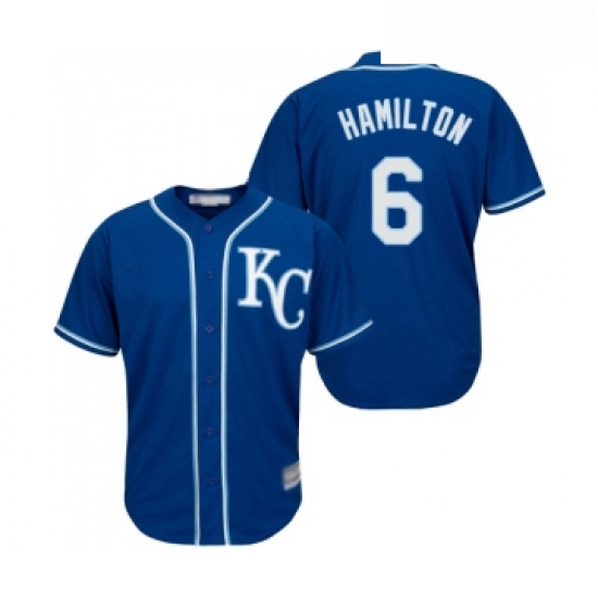 Youth Kansas City Royals 6 Billy Hamilton Replica Blue Alternate 2 Cool Base Baseball Jersey