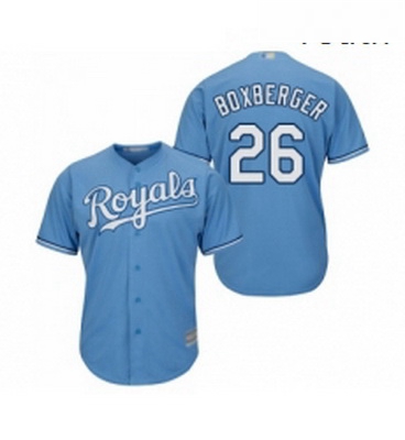 Youth Kansas City Royals 26 Brad Boxberger Replica Light Blue Alternate 1 Cool Base Baseball Jersey