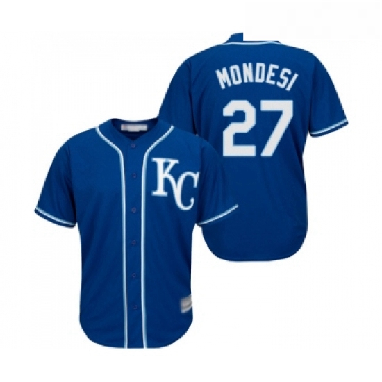 Youth Kansas City Royals 27 Adalberto Mondesi Replica Blue Alternate 2 Cool Base Baseball Jersey