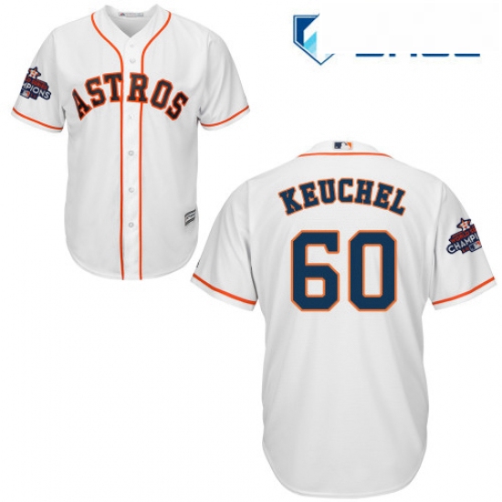 Youth Majestic Houston Astros 60 Dallas Keuchel Authentic White Home 2017 World Series Champions Coo