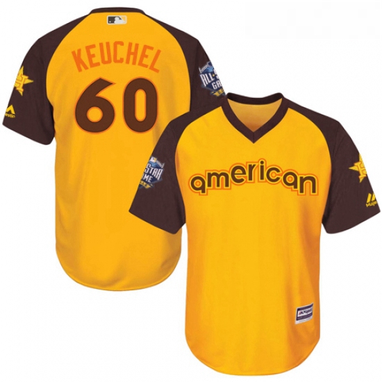 Youth Majestic Houston Astros 60 Dallas Keuchel Authentic Yellow 2016 All Star American League BP Co