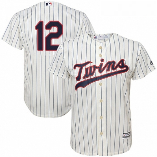 Youth Majestic Minnesota Twins 12 Jake Odorizzi Authentic Cream Alternate Cool Base MLB Jersey