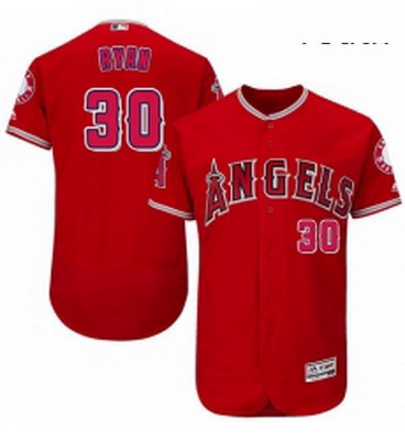 Youth Majestic Los Angeles Angels of Anaheim 30 Nolan Ryan Authentic Red Alternate Cool Base MLB Jer