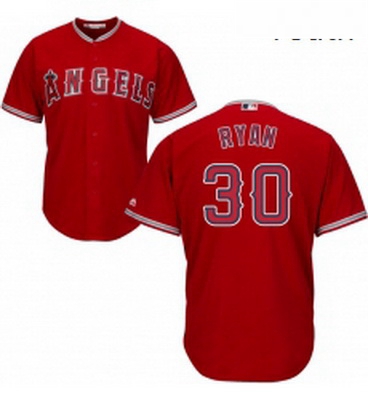 Youth Majestic Los Angeles Angels of Anaheim 30 Nolan Ryan Replica Red Alternate Cool Base MLB Jerse